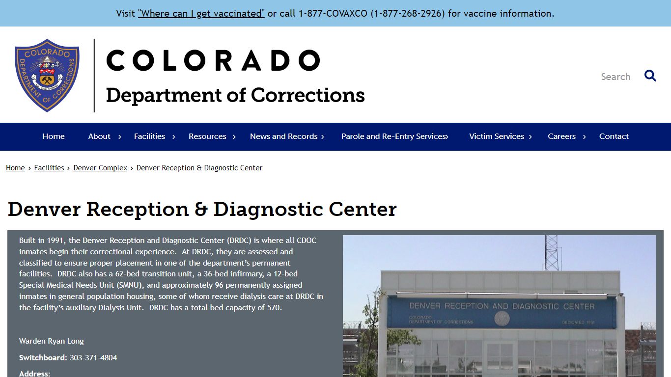 Denver Reception & Diagnostic Center | Department of ...